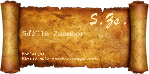 Süle Zsombor névjegykártya